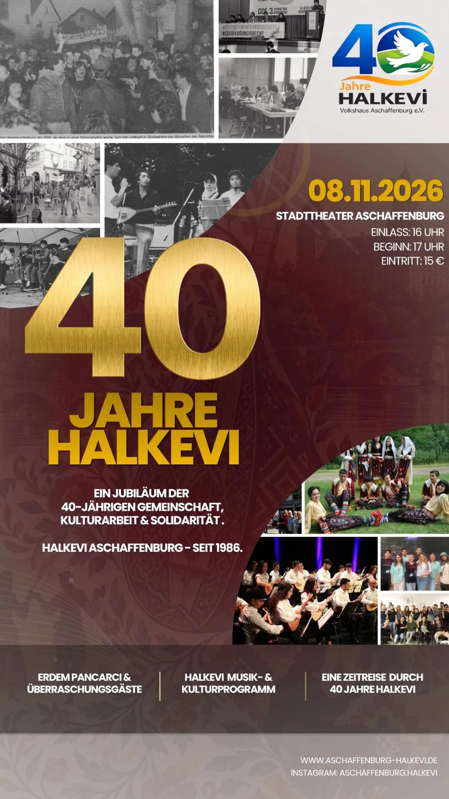 Flyer zum Jubiläumsabend 40 Jahre Halkevi